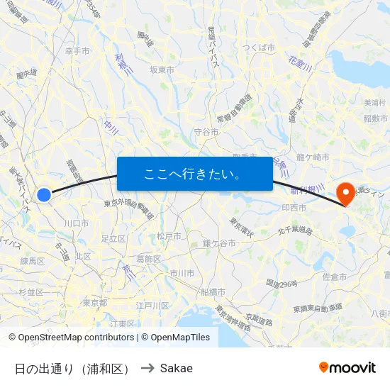日の出通り（浦和区） to Sakae map