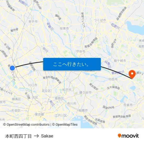 本町西四丁目 to Sakae map