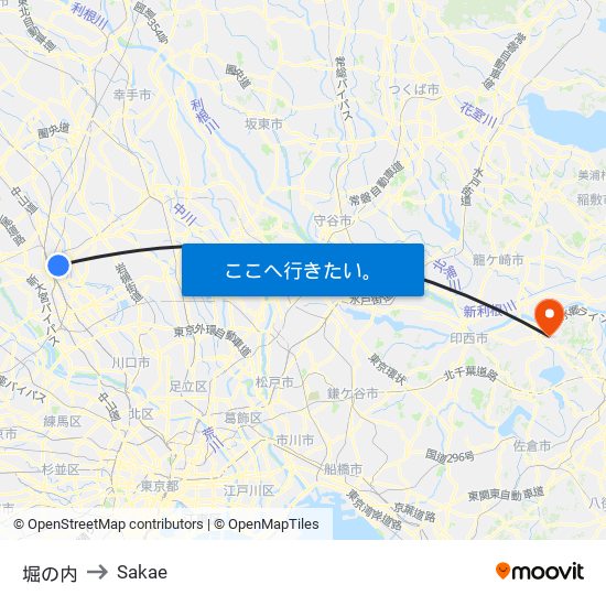 堀の内 to Sakae map