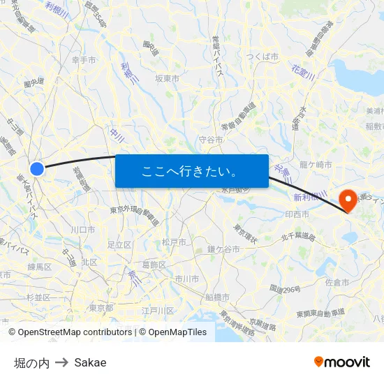 堀の内 to Sakae map