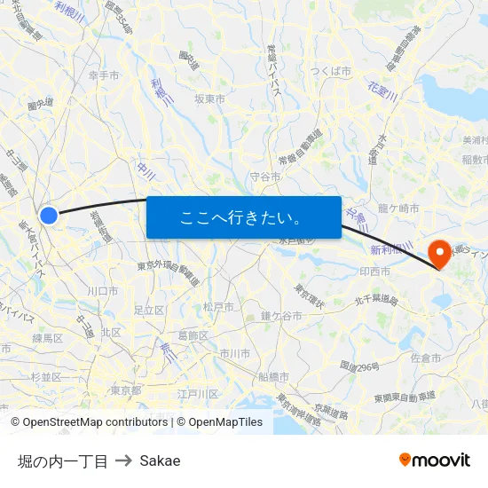 堀の内一丁目 to Sakae map