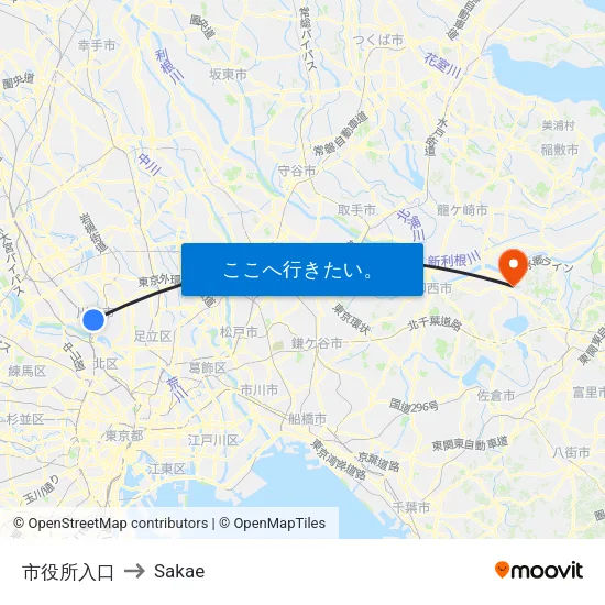 市役所入口 to Sakae map