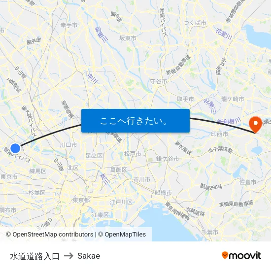 水道道路入口 to Sakae map