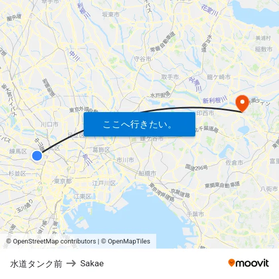 水道タンク前 to Sakae map