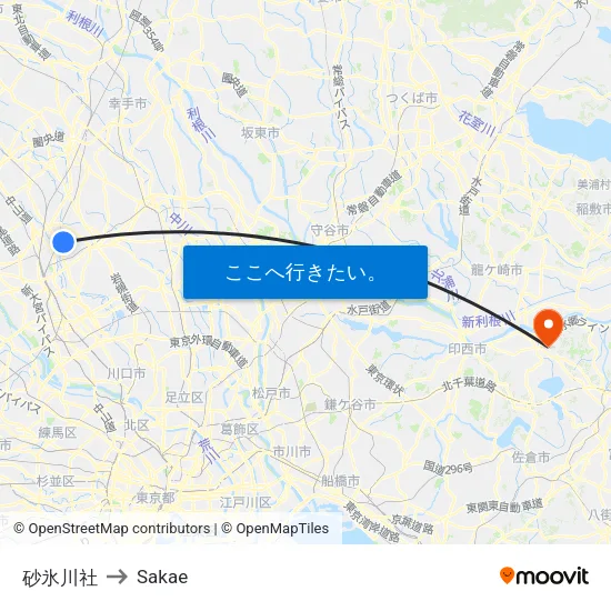 砂氷川社 to Sakae map