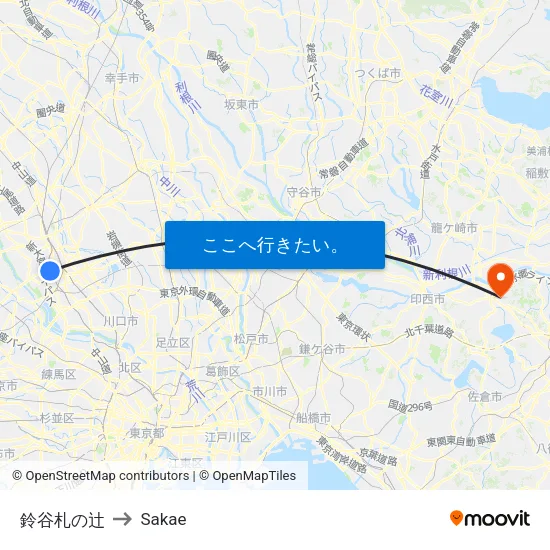 鈴谷札の辻 to Sakae map