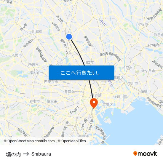 堀の内 to Shibaura map