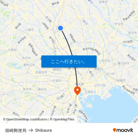 堀崎郵便局 to Shibaura map