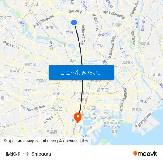 昭和橋 to Shibaura map