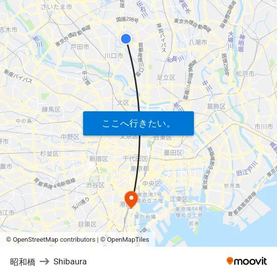 昭和橋 to Shibaura map