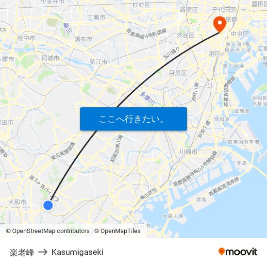 楽老峰 to Kasumigaseki map