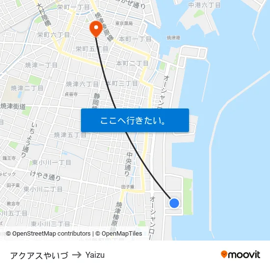アクアスやいづ to Yaizu map