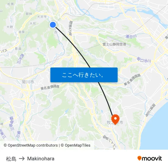 松島 to Makinohara map