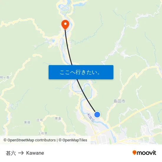 甚六 to Kawane map