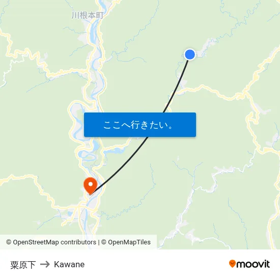粟原下 to Kawane map