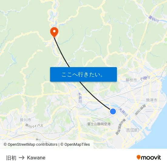 旧初 to Kawane map