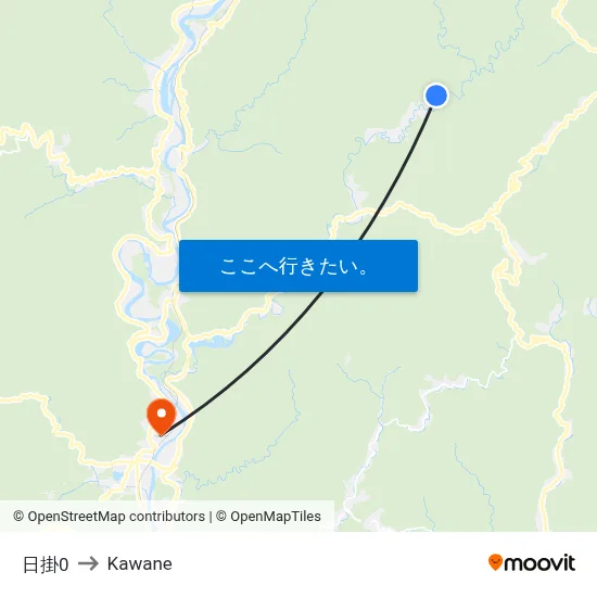 日掛0 to Kawane map