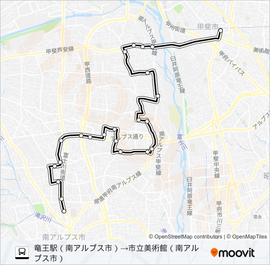 5号車:八田・若草線（10便） バスの路線図