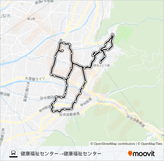 ぶどうコース２（土・日・祝日）１・３・５便 bus Line Map