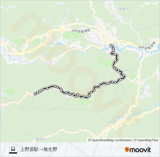 上野原 バス 安い 路線 図