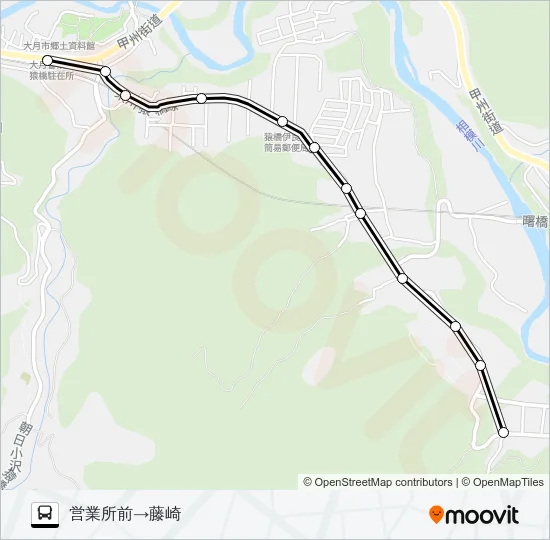 営業所前発  藤崎方面行き Bus Line Map