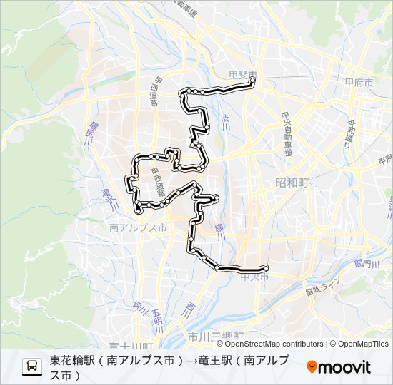 5号車:八田・若草線（3・5・7便） バスの路線図