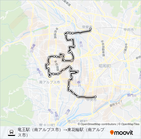 5号車:八田・若草線（2・4・6・8便） バスの路線図