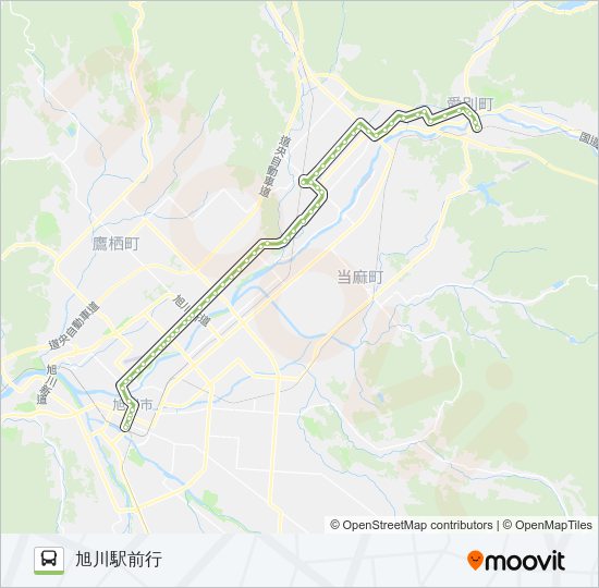 5-愛別線 バスの路線図