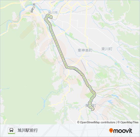 40-美瑛線 バスの路線図