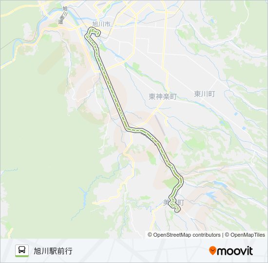 40-美瑛線 バスの路線図