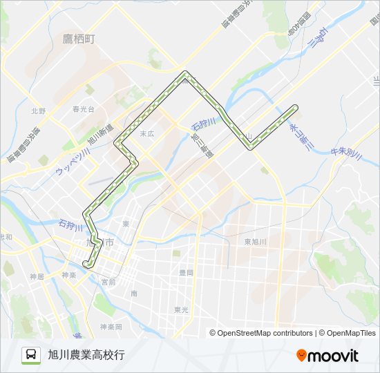 19-永山橋線 バスの路線図