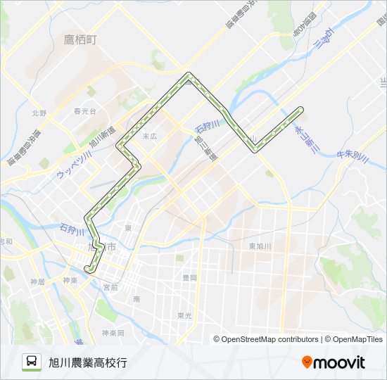 19-永山橋線 バスの路線図