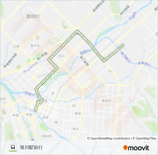 19-永山橋線 バスの路線図