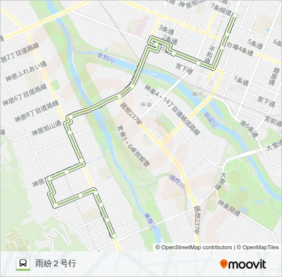 50-伊の沢線 Bus Line Map
