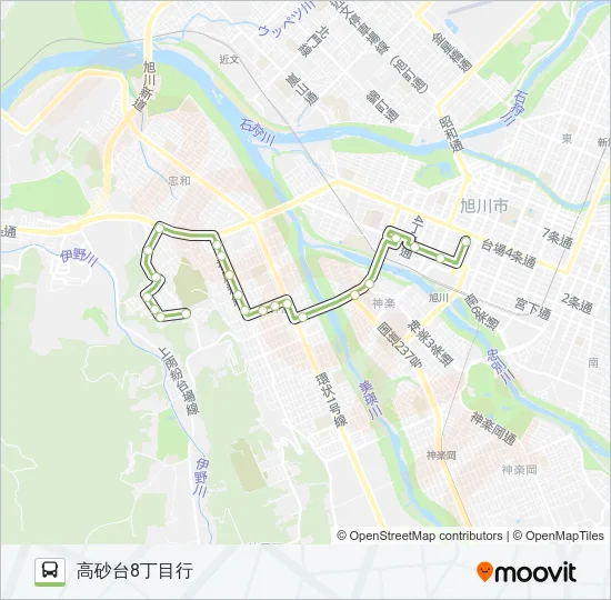 53-高砂台線 Bus Line Map