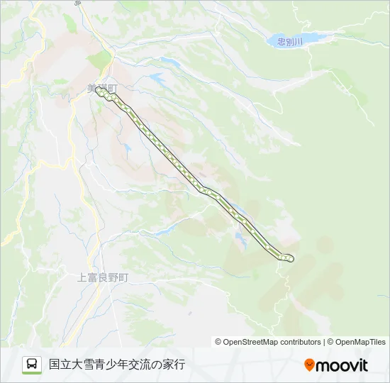 42-美瑛白金線 バスの路線図
