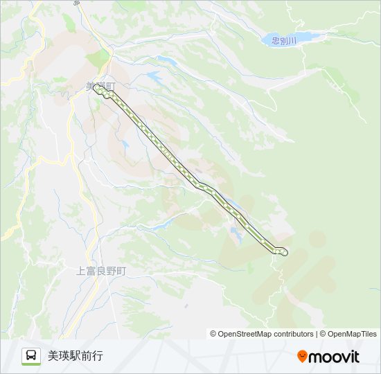 42-美瑛白金線 Bus Line Map
