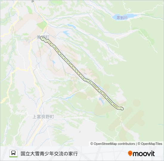 42-美瑛白金線 バスの路線図