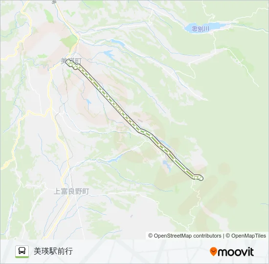 42-美瑛白金線 バスの路線図