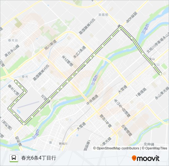 60-春光永山線 バスの路線図