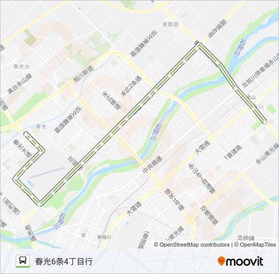 60-春光永山線 バスの路線図