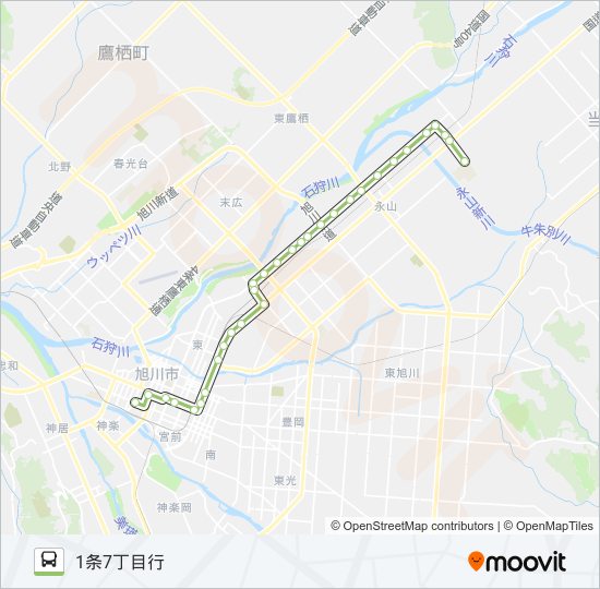 78-永山1条線 bus Line Map