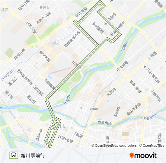 103-末広循環線 バスの路線図