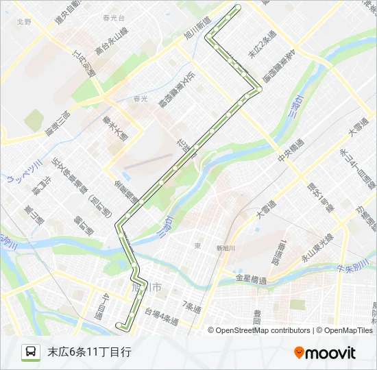 15-末広7丁目線 Bus Line Map