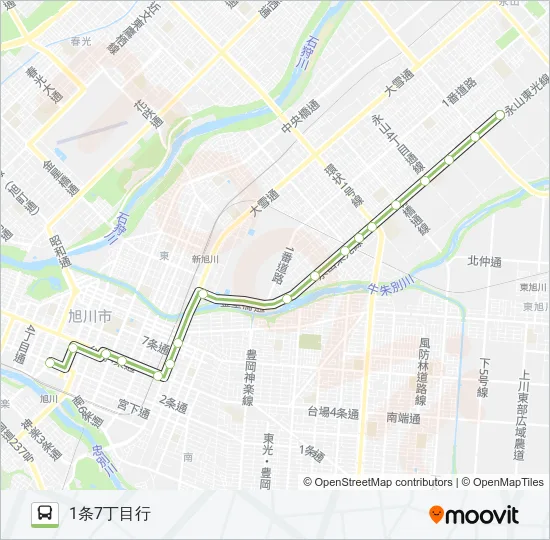 66-永山10条線 Bus Line Map
