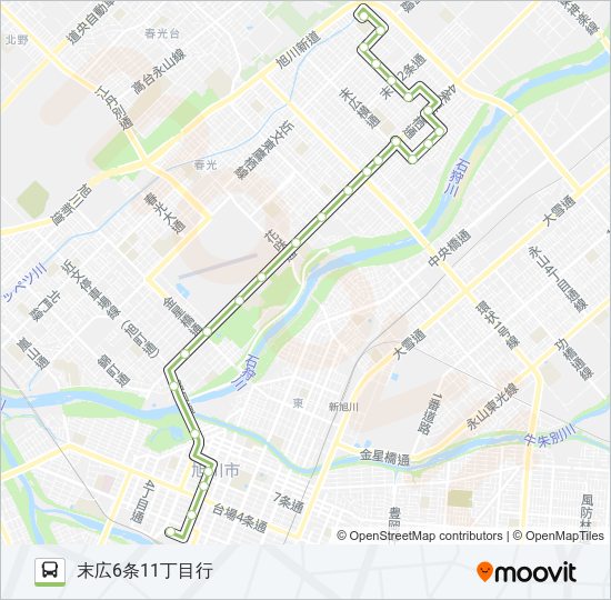 13-末広10丁目線 バスの路線図