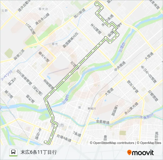 13-末広10丁目線 Bus Line Map