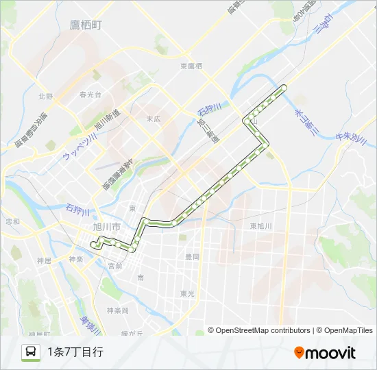 665-永山10条線 バスの路線図