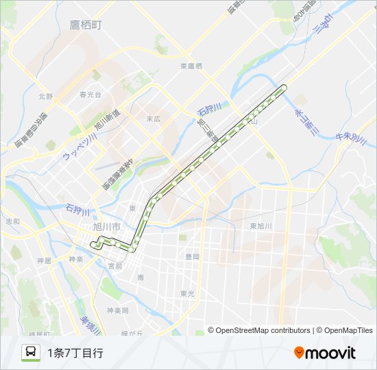 68-永山13丁目線 バスの路線図