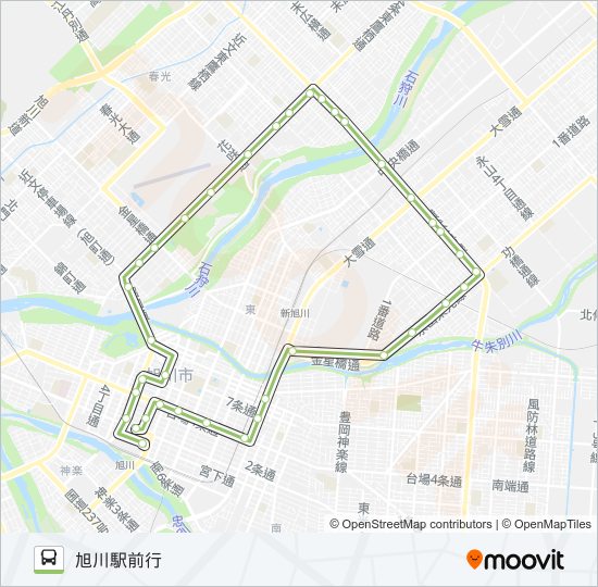 72-秋月循環線(新星) バスの路線図